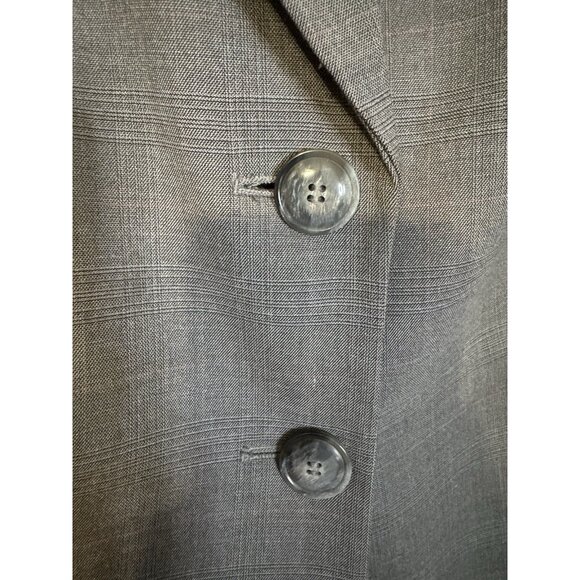 Kasper Separates Suit Jacket Blazer 14W Gray 2 Button Stretch Polyester NEW - Picture 3 of 12